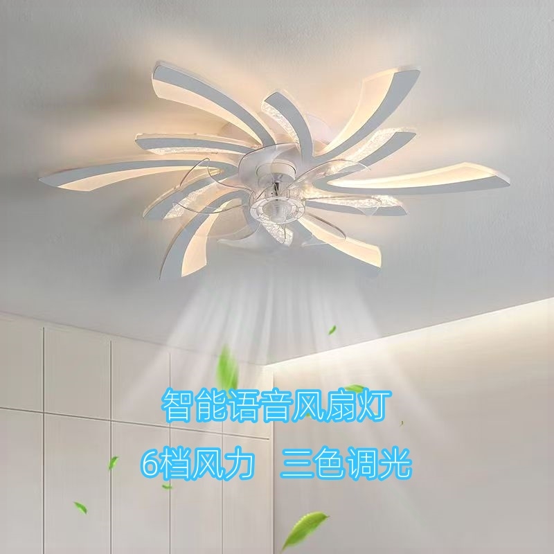 简约现代卧室风扇灯家用LED吸顶