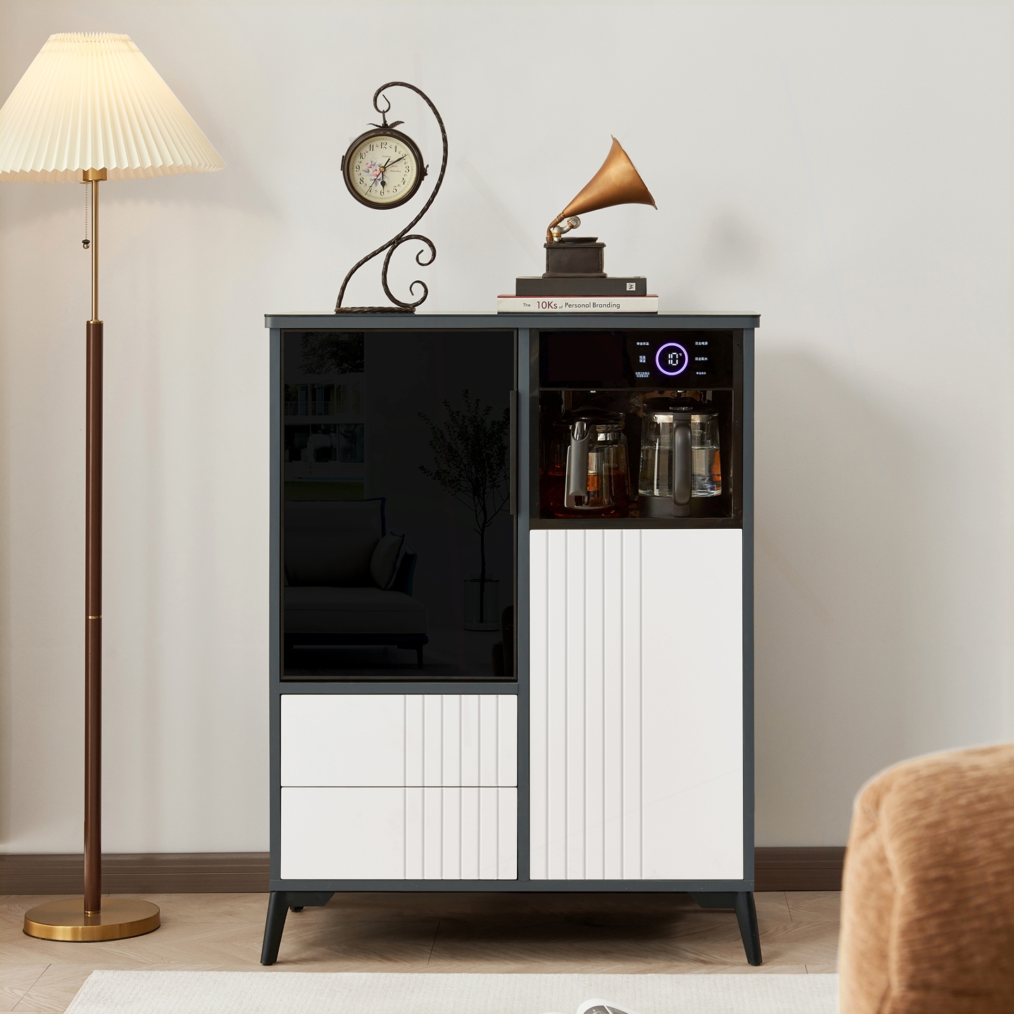 实木茶吧机家用轻奢全自动一体嵌