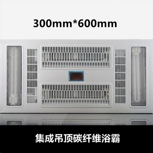 集成吊顶浴霸碳纤维风暖LED照明能卫生间浴室五合一暖风灯多功