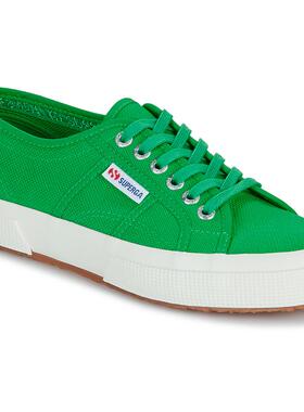 代购Superga女士帆布鞋轻便透气耐磨舒适绿色棉质鞋面棉质内里