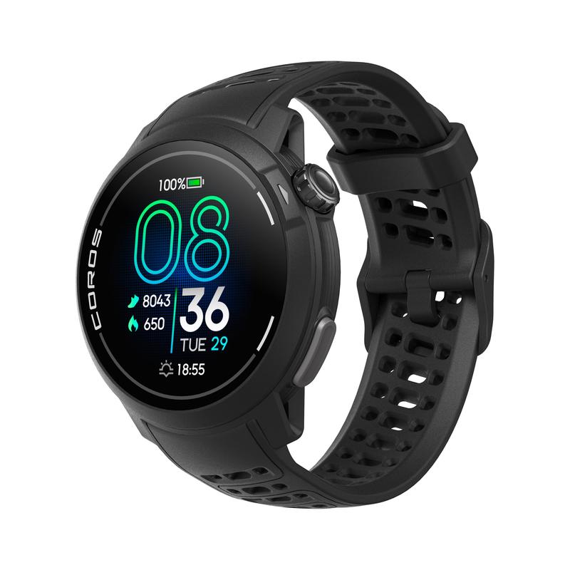 代购COROS高驰男女腕表GPS心率监测导航音乐存储黑色硅胶带