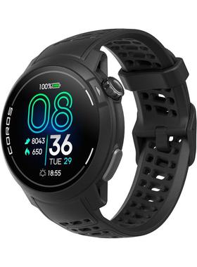 代购COROS高驰男女腕表GPS心率监测导航音乐存储黑色硅胶带