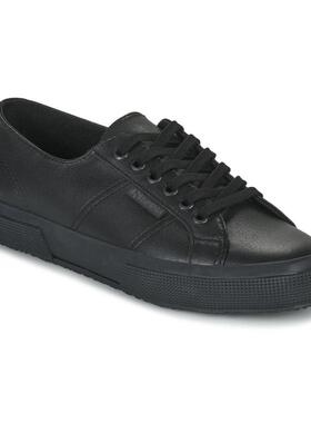 代购Superga女士运动板鞋舒适穿着轻便设计耐磨鞋底透气内衬黑色