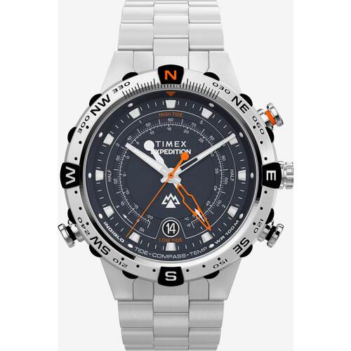 海外代购Timex/天美时男士手表欧美腕表潮汐显示指南针钢带
