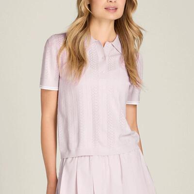 代购wilson Addison Knit Pointelle Polo衫针织透气网球短袖T恤