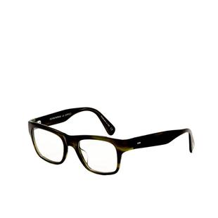 代购OLIVER PEOPLES男士眼镜框矩形塑料棕色50毫米日常佩戴办公