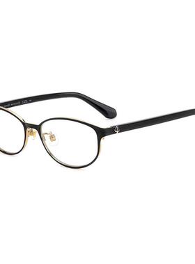 代购kate spade女士眼镜框椭圆金属全框黑金配色日常佩戴通勤