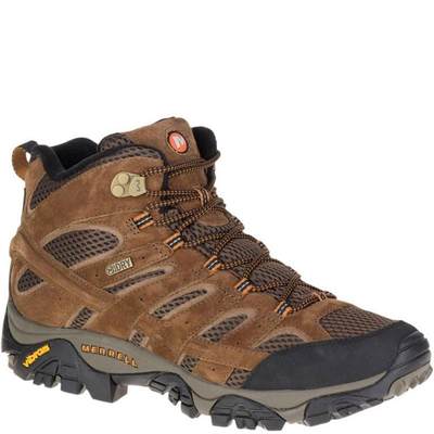 迈乐Merrell正品Moab 2中帮系带秋冬保暖防水户外登山鞋远足鞋男