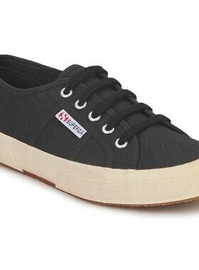 代购Superga女士帆布鞋日常穿着轻便舒适耐磨防滑透气设计黑色