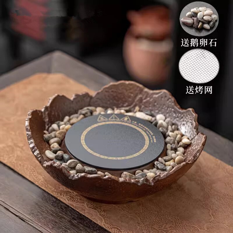 围炉煮茶电陶炉家用室内全套玻璃