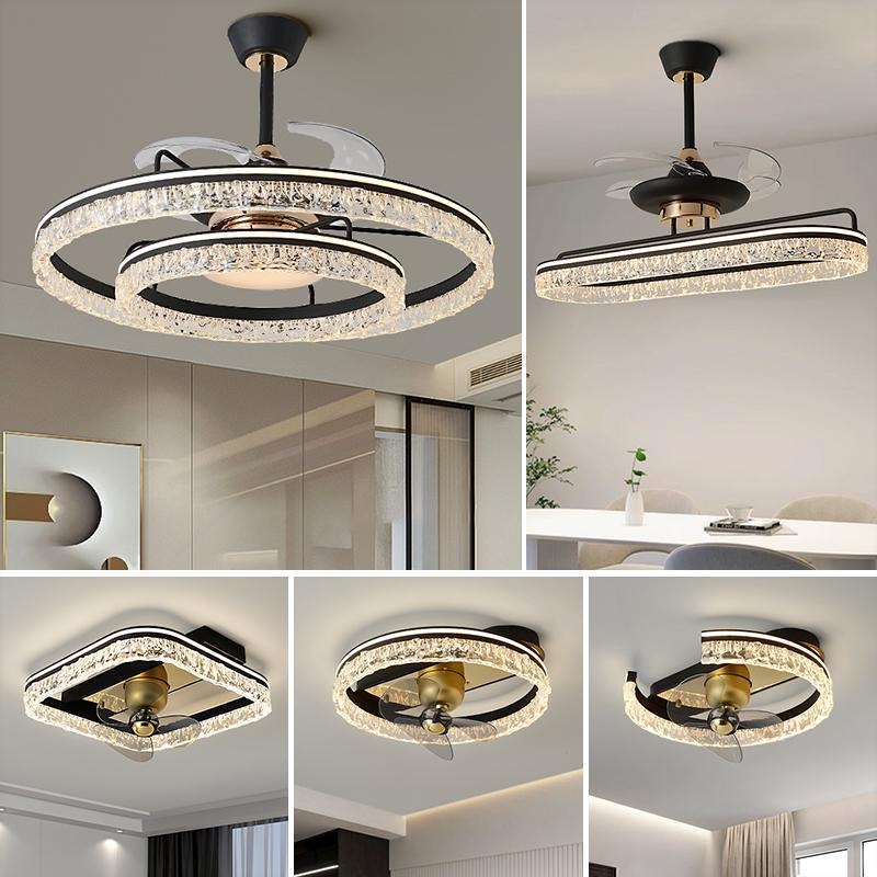 隐形风扇灯2025新款意式轻奢一体