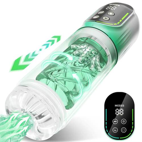 4in1 LCD Automatic Male Masturbator Thrusting Sucking Mastur
