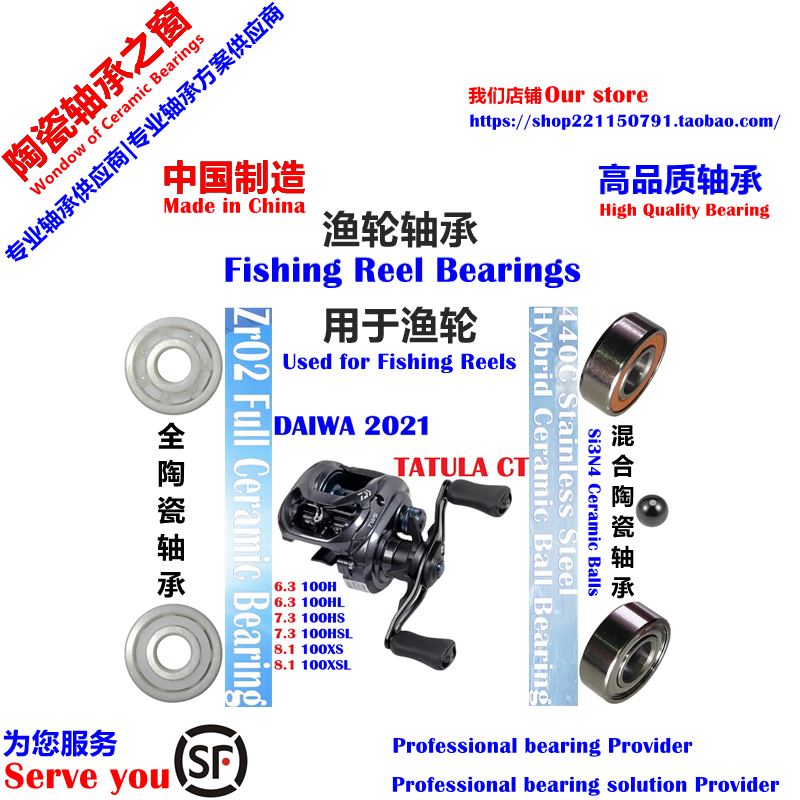 21小蜘蛛CT 100远投陶瓷轴承|21 DAIWA TATULA CT 100 Bearing