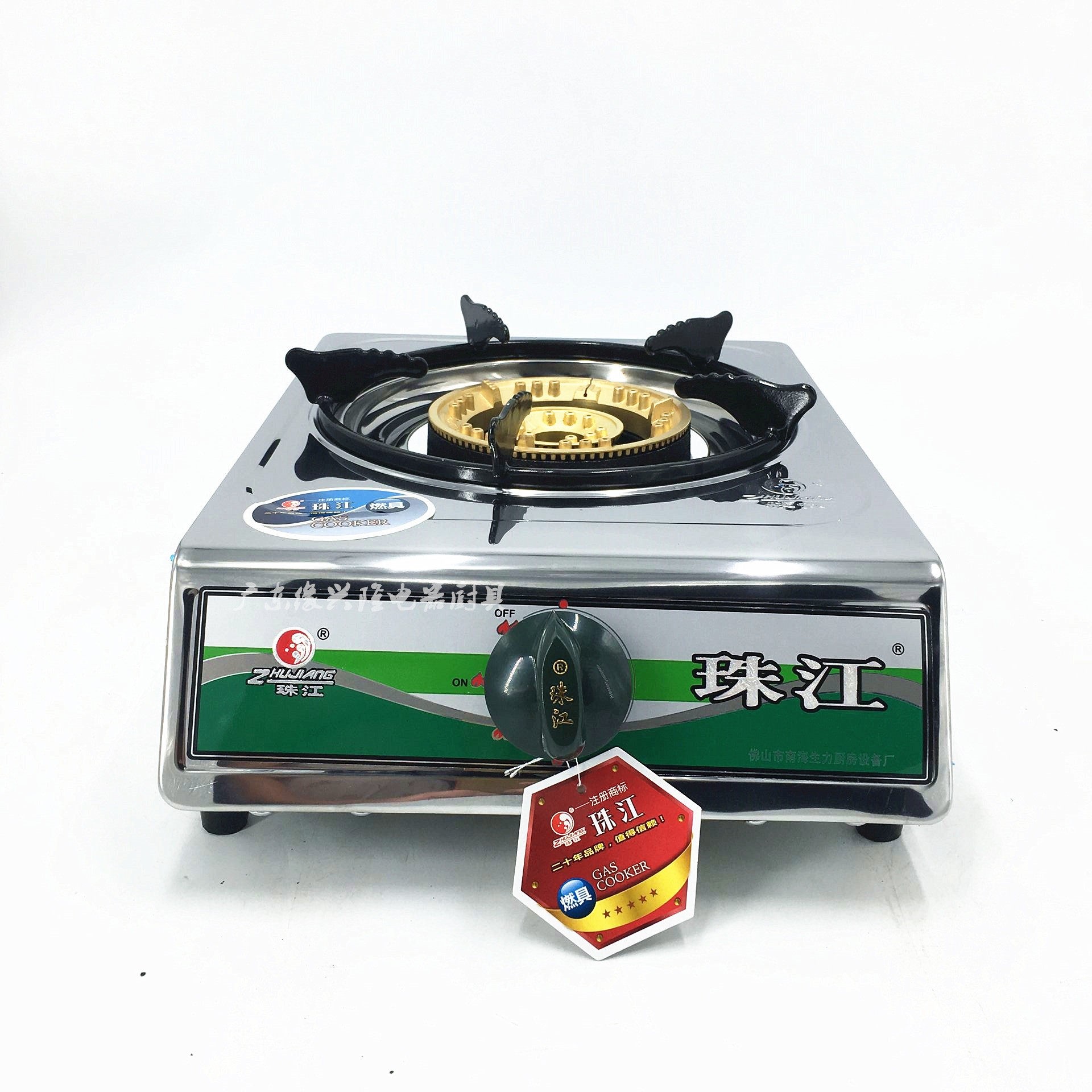 珠江120头煤气灶台式燃气灶家用气单灶炉具单头猛火炉全铜芯液化