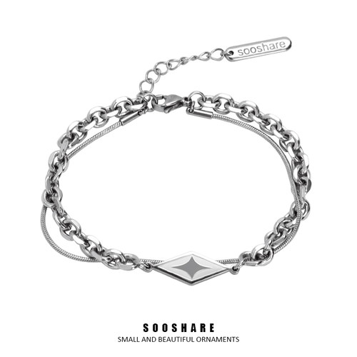 sooshare双层菱形小众设计手链