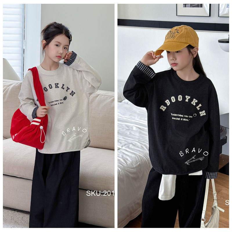 布芮欧春秋款男童女童拼色纯棉长袖T恤中大童儿童童装潮学生20102,童装/婴儿装/亲子装,T恤,淘宝优惠券,粉丝福利购,淘宝优惠卷