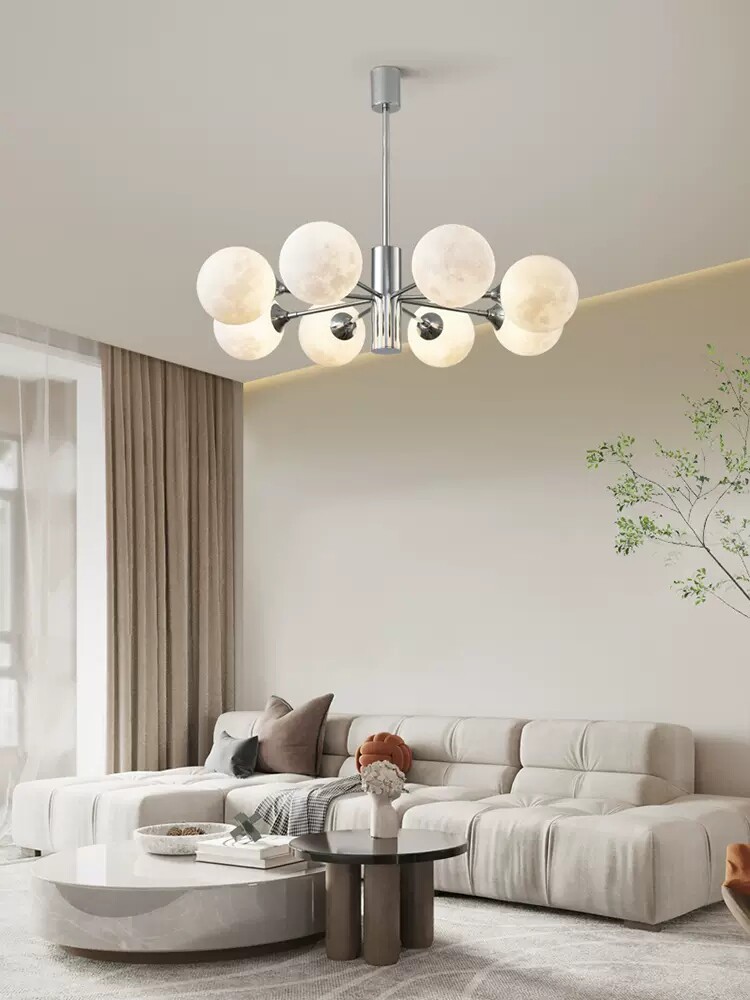 包豪斯魔豆吊灯中古客厅主灯创意月球灯具现代简约卧室餐厅客厅灯