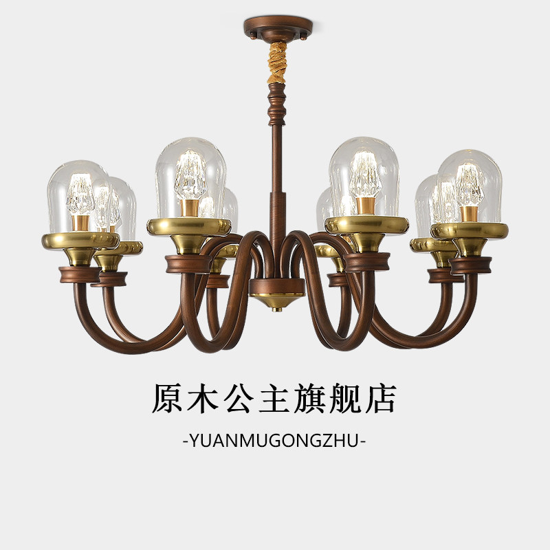 2026新款美式复古中古风蜡烛吊灯客厅主灯餐厅卧室灯具温馨大气
