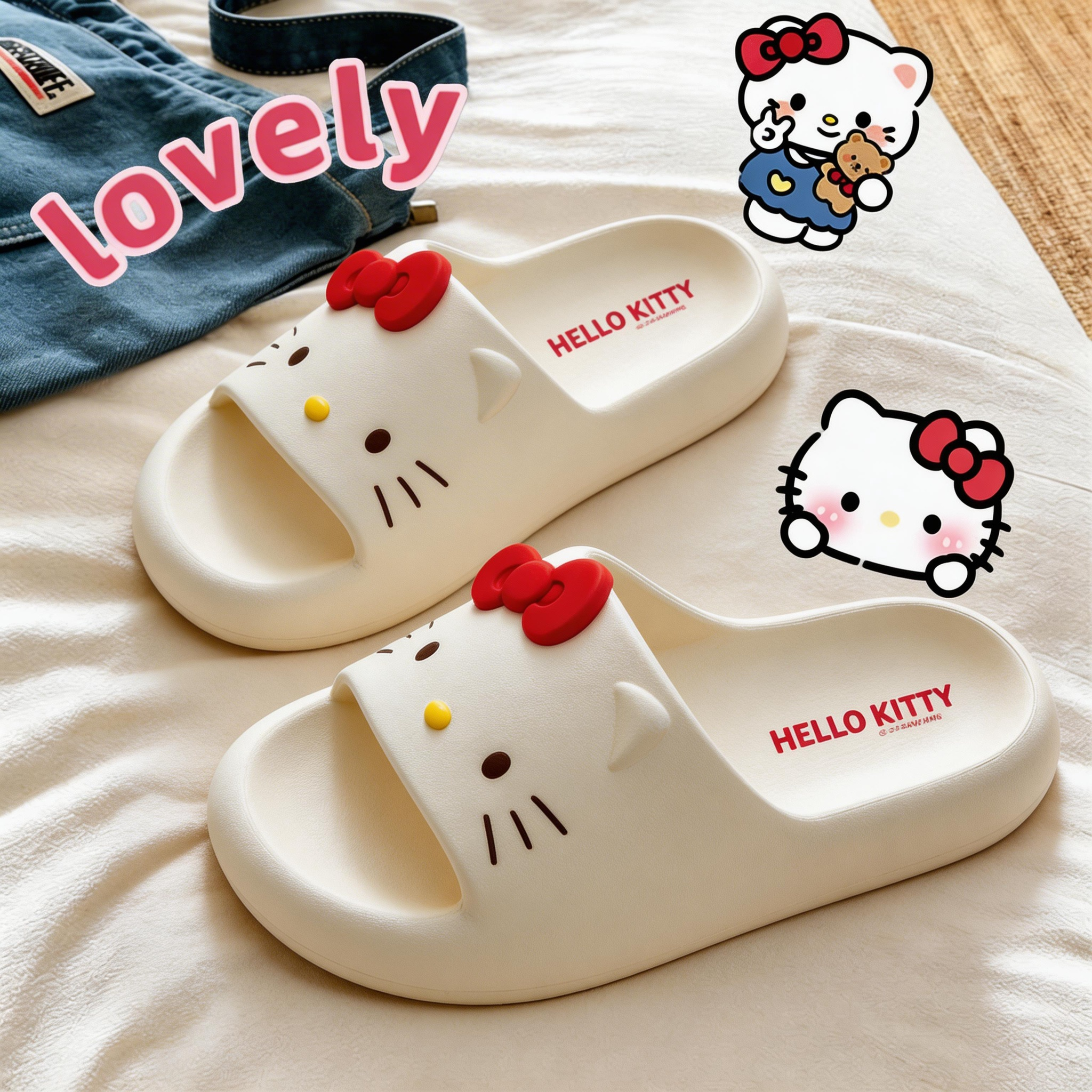 HelloKitty联名拖鞋女居家室内2026新款夏季浴室防滑可爱甜美凉拖