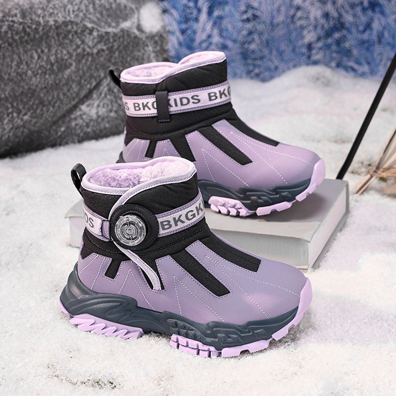 BKG女孩雪地靴防滑时尚加绒棉靴