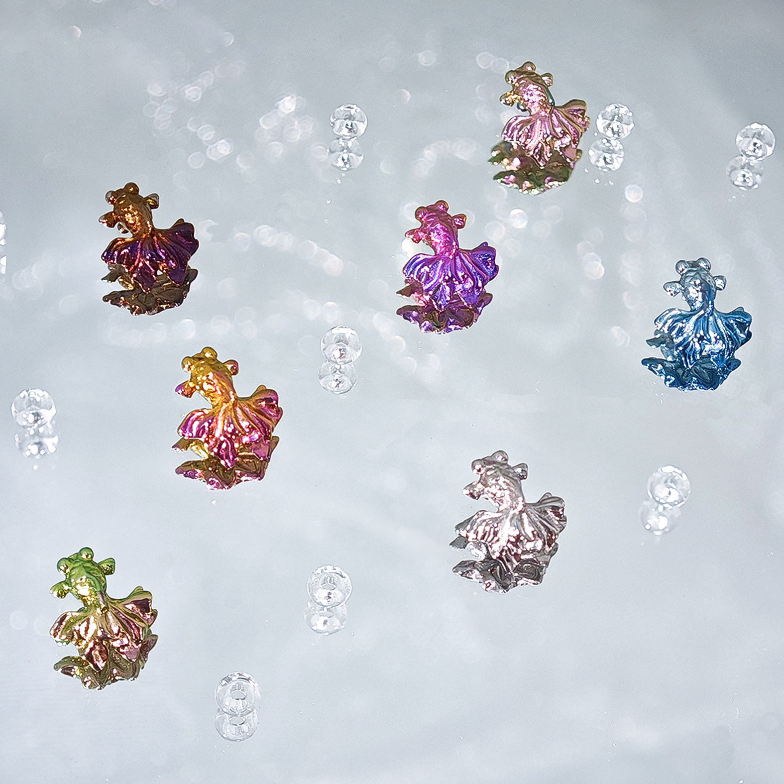 星钛 金鱼F136钛合金迷你可爱生动内螺旋穿刺耳饰耳钉耳骨钉 - 封面