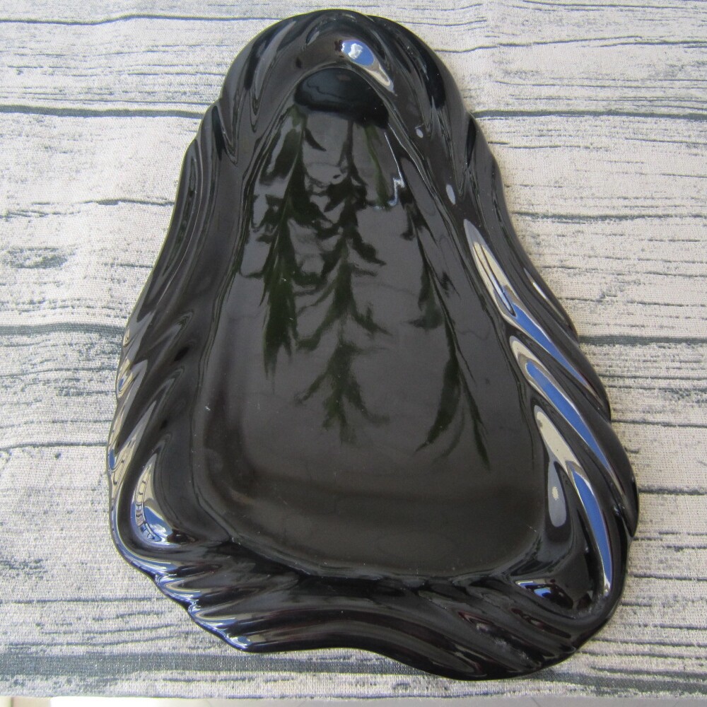 古玩杂项收藏仿古做旧黑釉瓷盘子摆件家居装饰品老物件陶瓷西餐盘