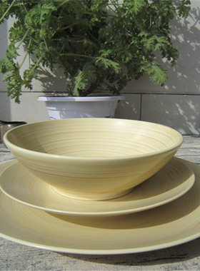 外贸原单陶瓷餐具 欧美名品studi手绘花纹圆饭盘 家用菜盘 哑光碗