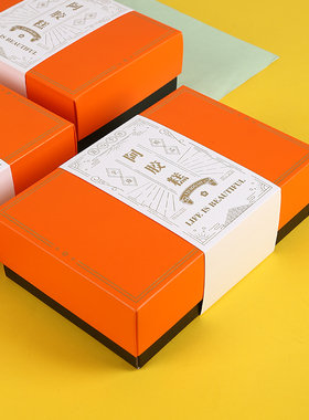 手工阿胶糕固元膏一斤装橙色高档礼品袋500g礼袋礼品盒手提袋纸盒