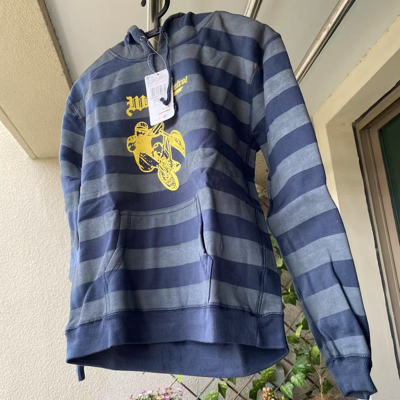 店铺买一送一|外贸大男童动感单车横条纹加绒运动休闲带帽卫衣14