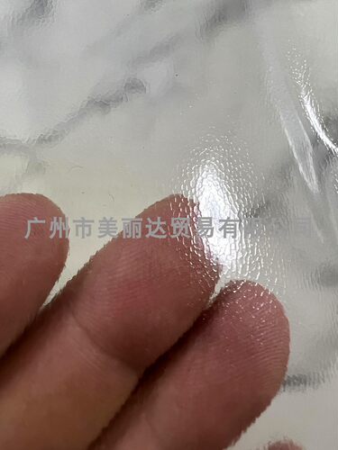 用于书皮包装手袋等结实耐用偏硬防水0.2mm橙皮纹无色透明PVC薄膜