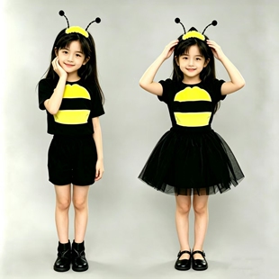 六一幼儿园小蚂蚁动物演出服装蚂蚁过河话剧衣服卡通舞蹈表演服装