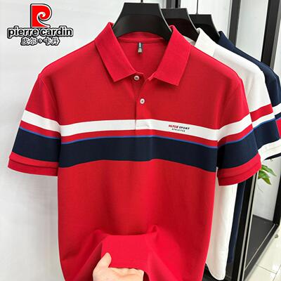 皮尔卡丹高端男士翻领POLO衫夏季