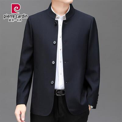 中老年男士爸爸装立领中山装外套