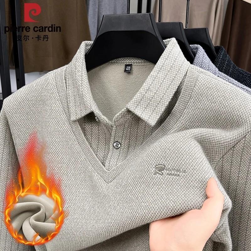 加厚保暖卫衣秋冬款衬衫领毛衣