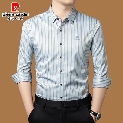 条纹休闲中年高档潮流商务衬衣