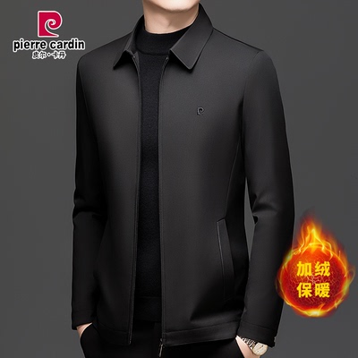 男商务翻领中年加肥加大茄克