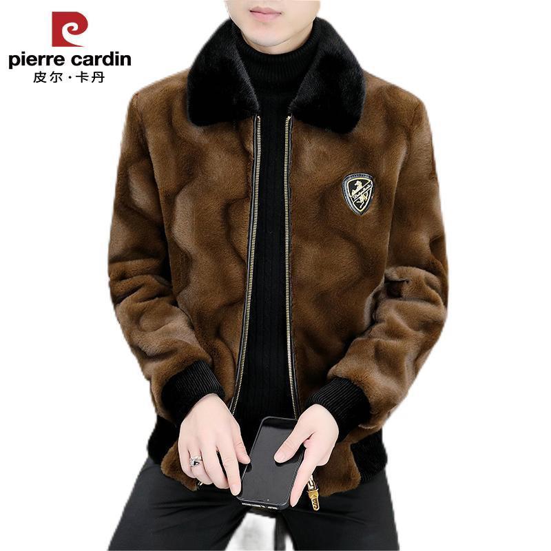 欧版翻领时尚百搭金貂绒大衣潮