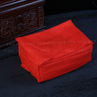 纯棉立体骨灰袋红色布袋骨灰盒里面防潮袋装骨灰用布兜下葬殡葬用