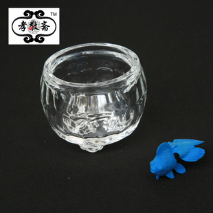 骨灰盒下葬仿水晶鱼缸随葬摆件寓意年年有余安葬福音四宝存放寄存