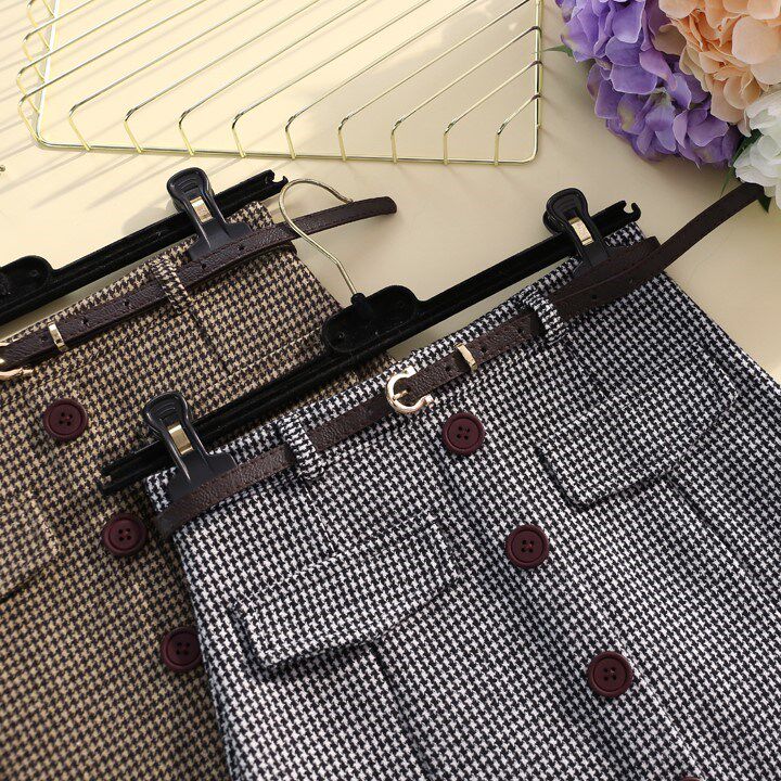 2018秋冬新款高腰a字修身裙女冬半身短裙雙口袋韓版百搭毛呢格子在類目 女裝/女士精品, 半身裙中 - 來自Buy2taobao.com提供專業的淘寶代購服務