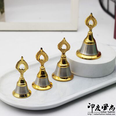 进口异域黄铜手柄手摇铜铃铛