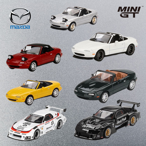 MINIGT 1:64马自达 MAZDA RX7 LB宽体 Liberty Walk合金车模型