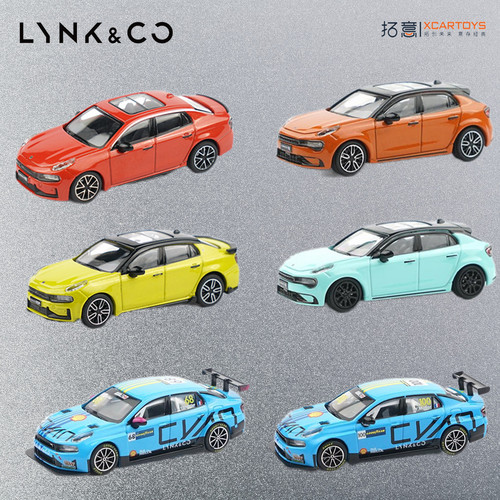 拓意1/64合金车模领克02Hatchback  03TCR 壳牌赛车模型收藏摆件