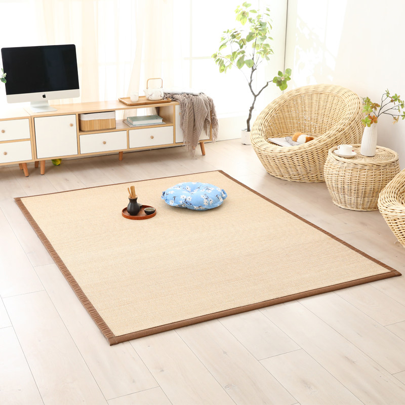 定制竹编毯子席垫榻榻米地毯满铺地垫大面积阳台茶桌飘窗垫毯日式