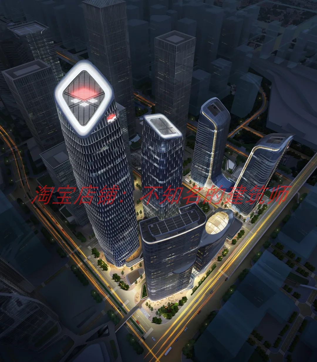 【tfp】深圳卓越前海壹号1#3#楼施工图cad 5gb