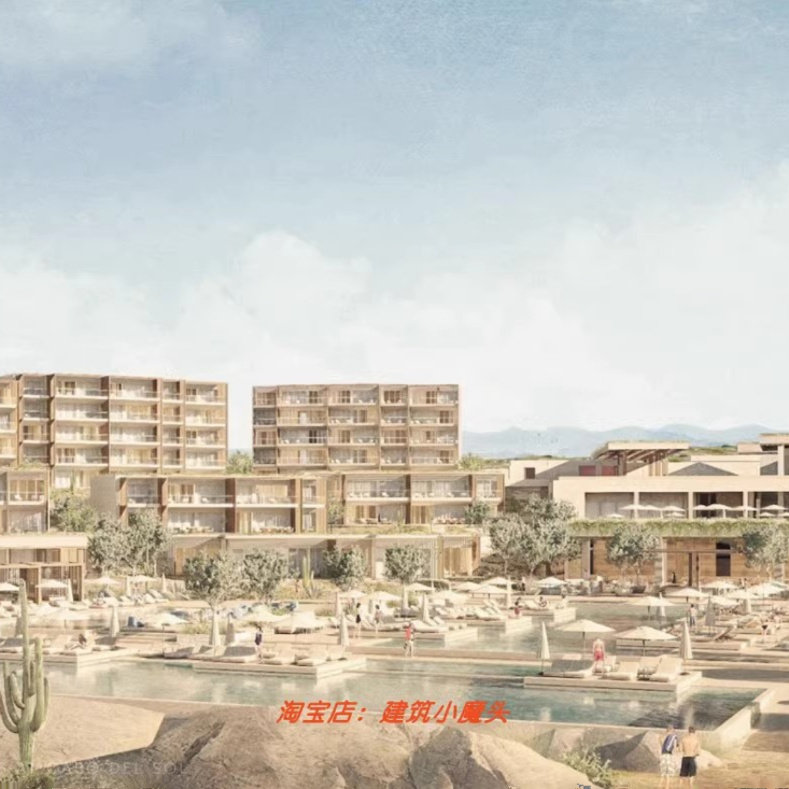 【YABU】墨西哥洛斯卡沃斯柏悦酒店沙漠风设计方案效果图PPT265MB