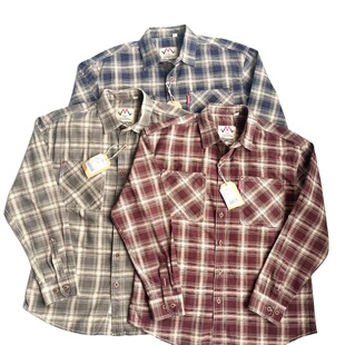 春秋新款潮牌复古美式经典格纹长袖衬衫男女宽松情侣休闲衬衣外套