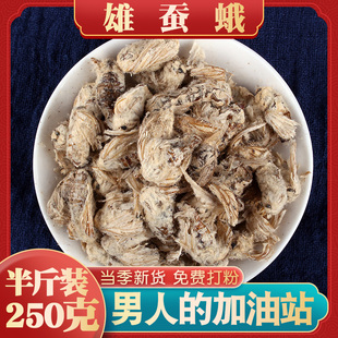 滋补纯雄蚕蛾男性用晚蛾子未交配雄蚕蛾可泡酒原蚕蛾250克中药店