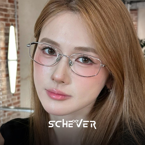 清冷银丝高智感猫眼眼镜女高级感