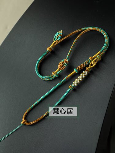 手工编织项链绳可挂黄金锁千蜜蜡吊坠里江山挂坠绳手绳毛衣链礼物